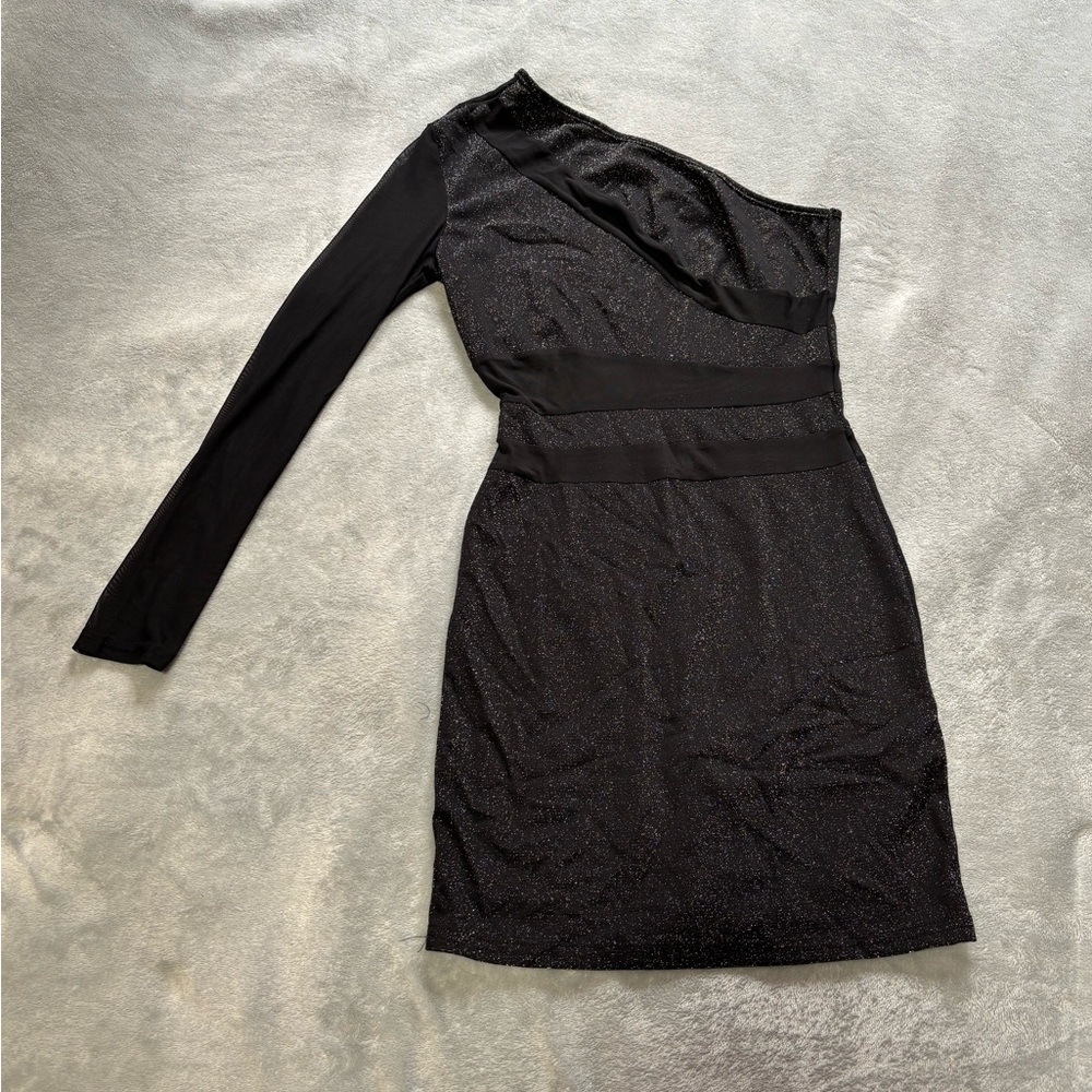NWT One Shoulder Glitter Bodycon Dress
